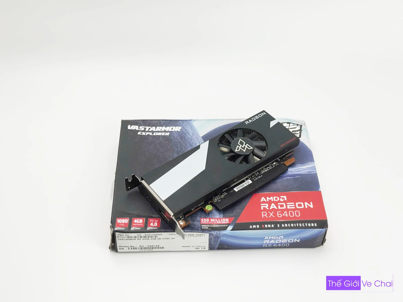 VGA AMD Radeon RX 6400 4GB GDDR6 Fullbox – Card Đồ Họa Low Profile