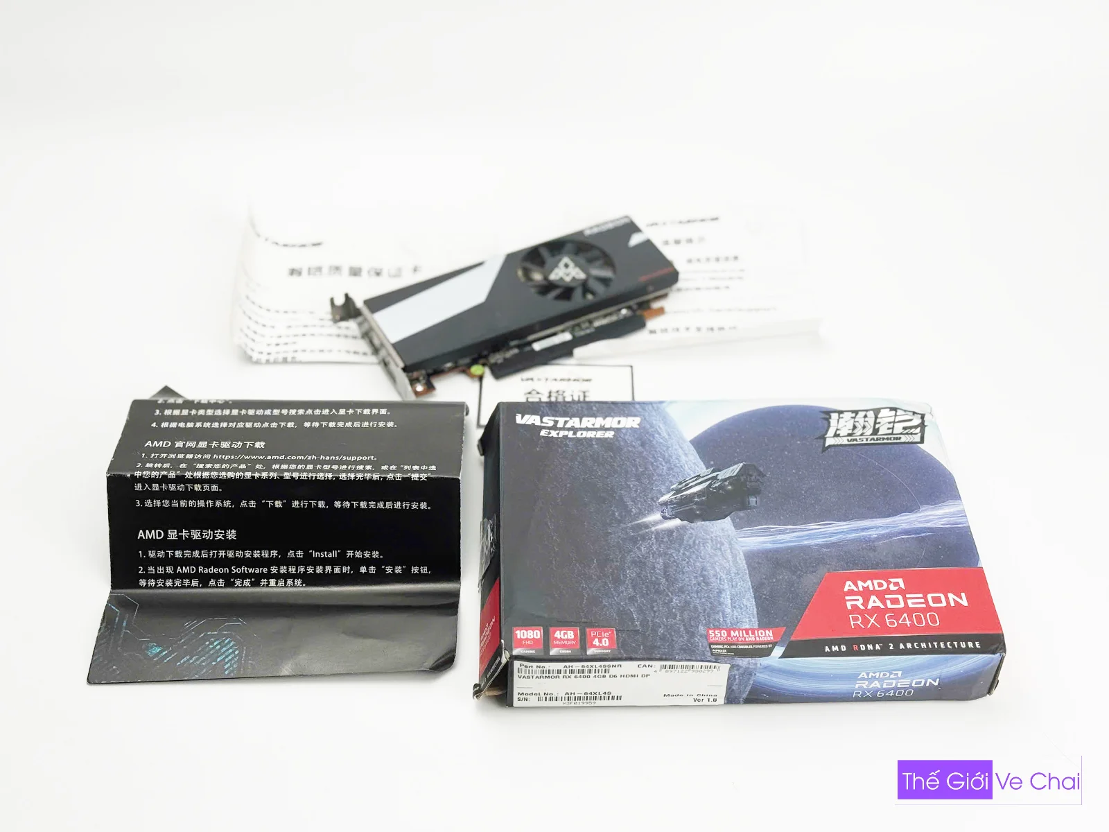 VGA AMD Radeon RX 6400 4GB GDDR6 Fullbox – Card Đồ Họa Low Profile